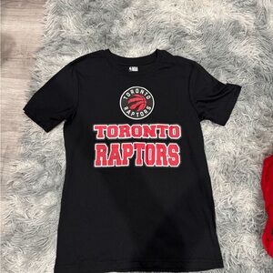 NBA Toronto Raptors Black Tee with Red and White Logo
